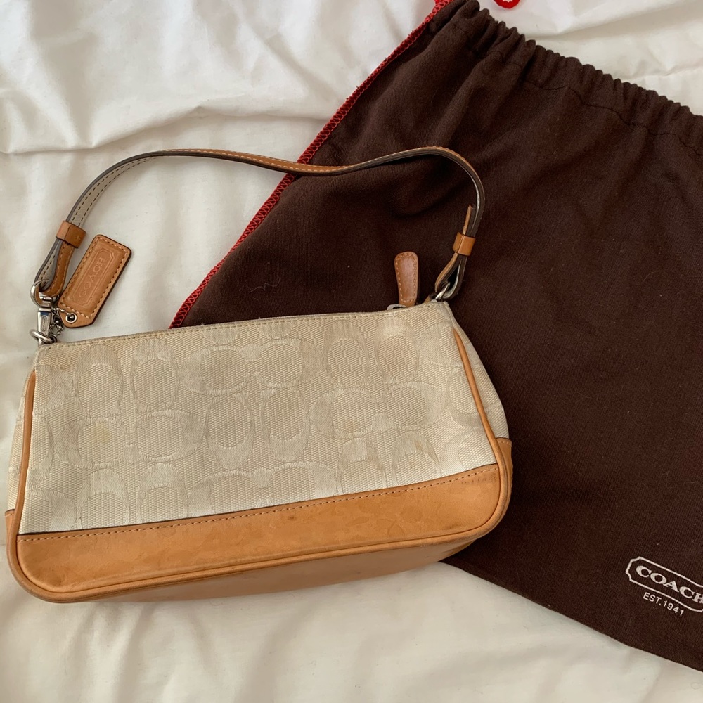 Used Coach Cream Small Bag